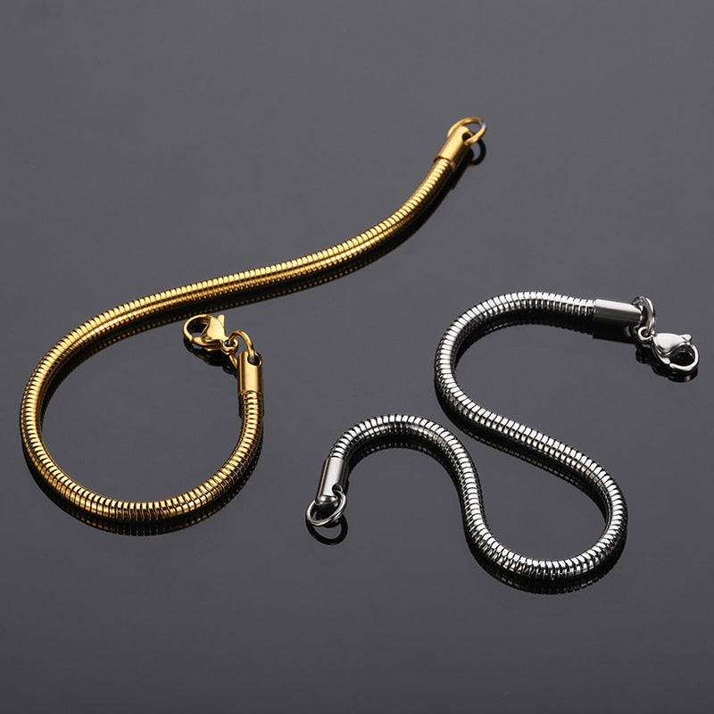 Round Snake Link Bracelet