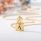 Initial Letter Padlock Necklace