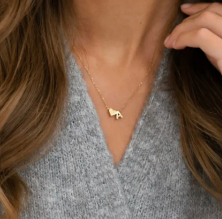 Initial Heart Necklace