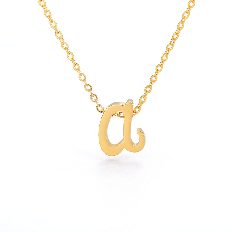 Dainty Lower Case Initial Letter Necklace