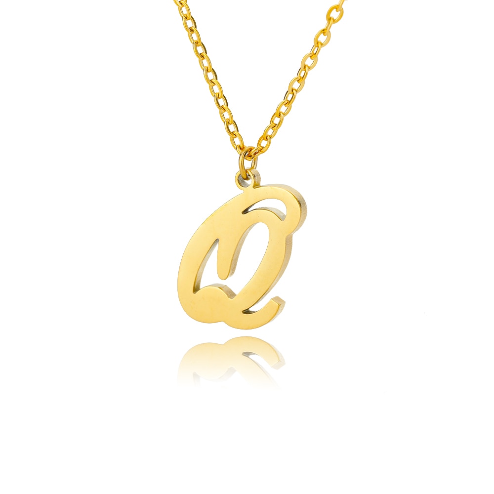 Cursive Initial Letter Necklace