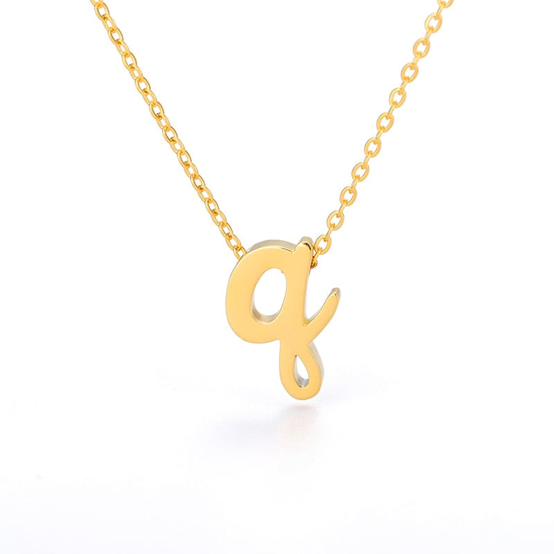 Dainty Lower Case Initial Letter Necklace