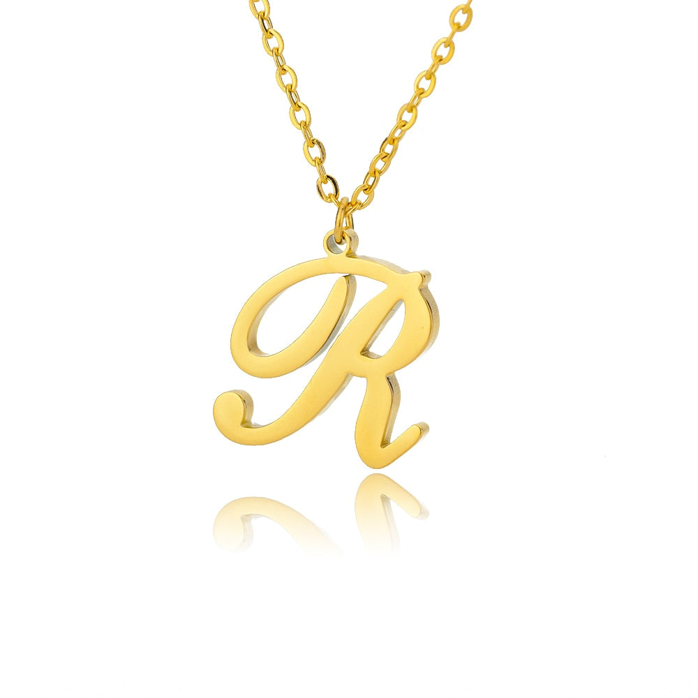 Cursive Initial Letter Necklace