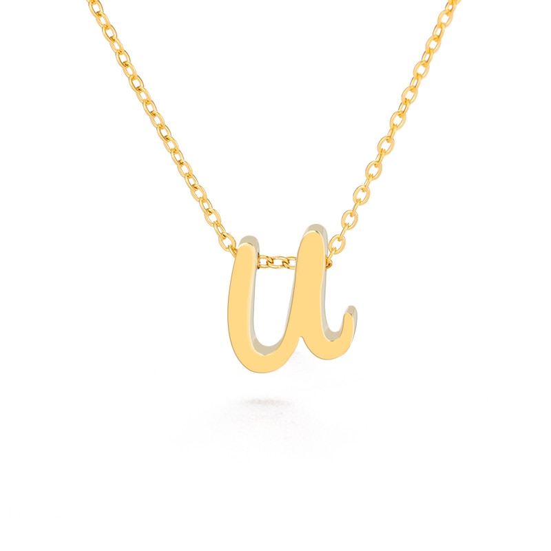 Dainty Lower Case Initial Letter Necklace