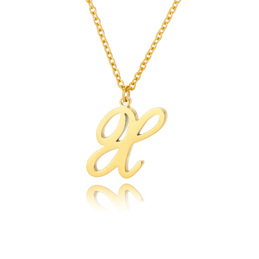 Cursive Initial Letter Necklace