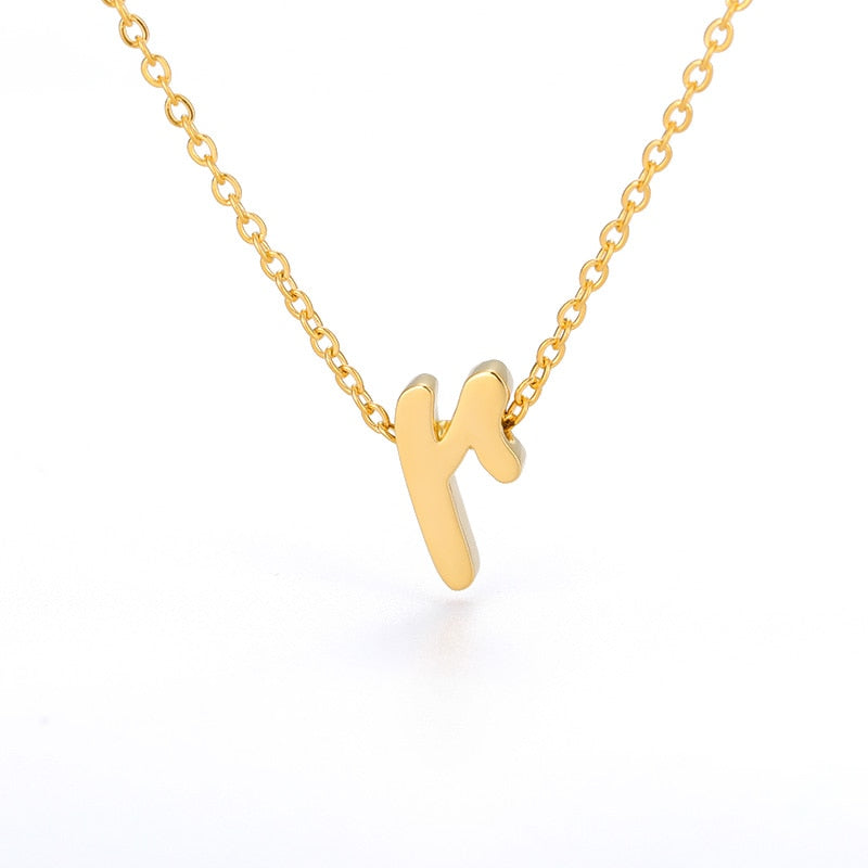 Dainty Lower Case Initial Letter Necklace