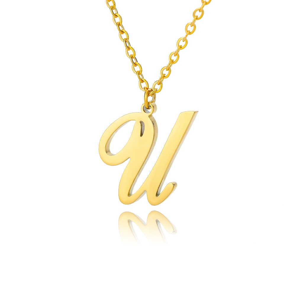 Cursive Initial Letter Necklace