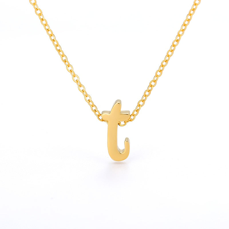 Dainty Lower Case Initial Letter Necklace