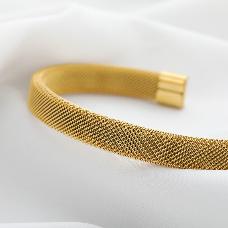 Adjustable Milanese Mesh Bracelet