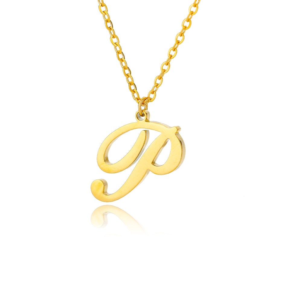 Cursive Initial Letter Necklace