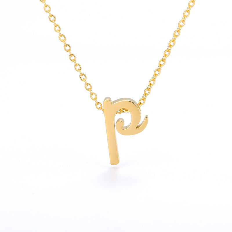 Dainty Lower Case Initial Letter Necklace