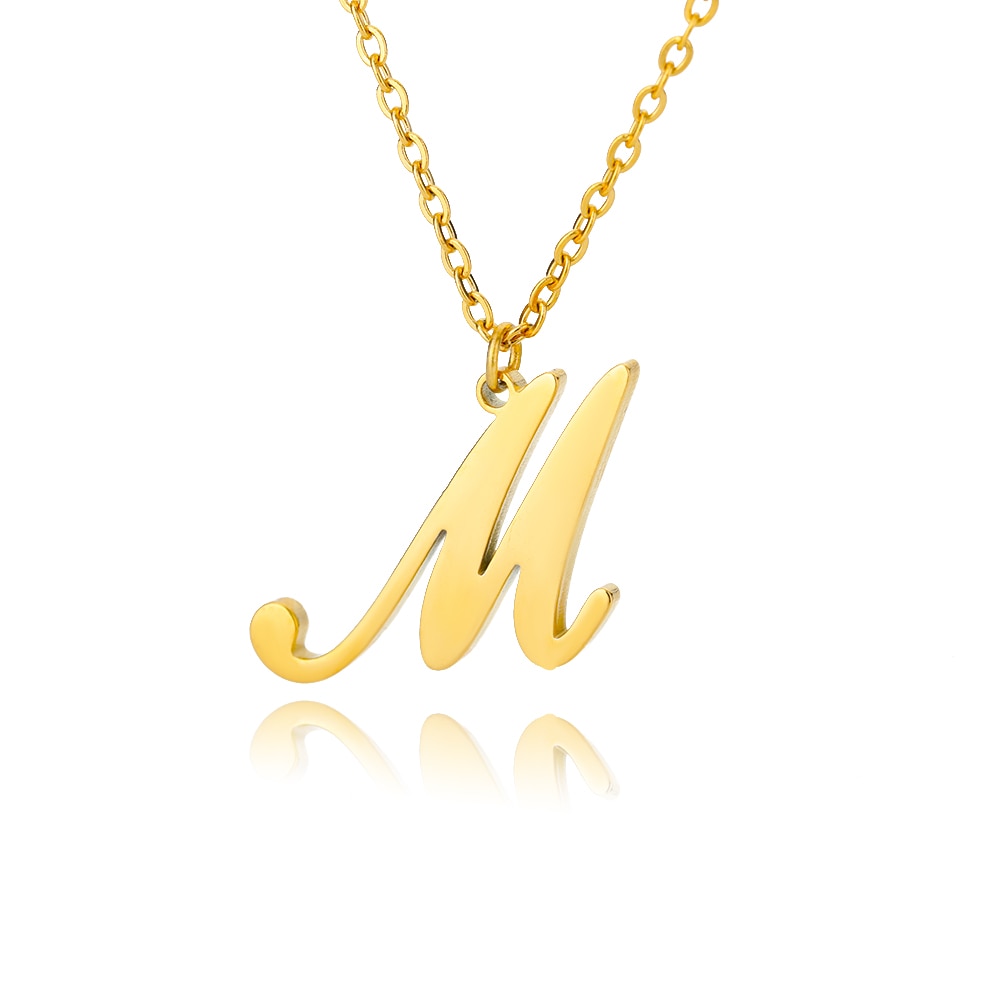 Cursive Initial Letter Necklace