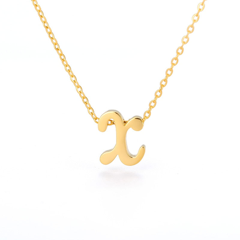 Dainty Lower Case Initial Letter Necklace