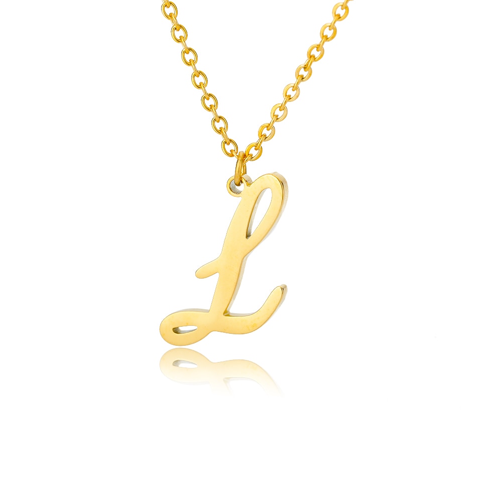 Cursive Initial Letter Necklace