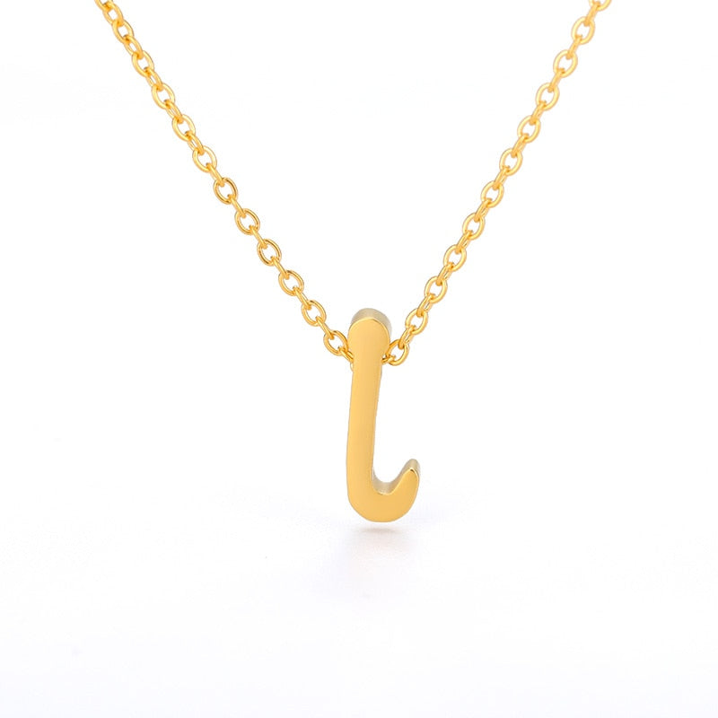 Dainty Lower Case Initial Letter Necklace