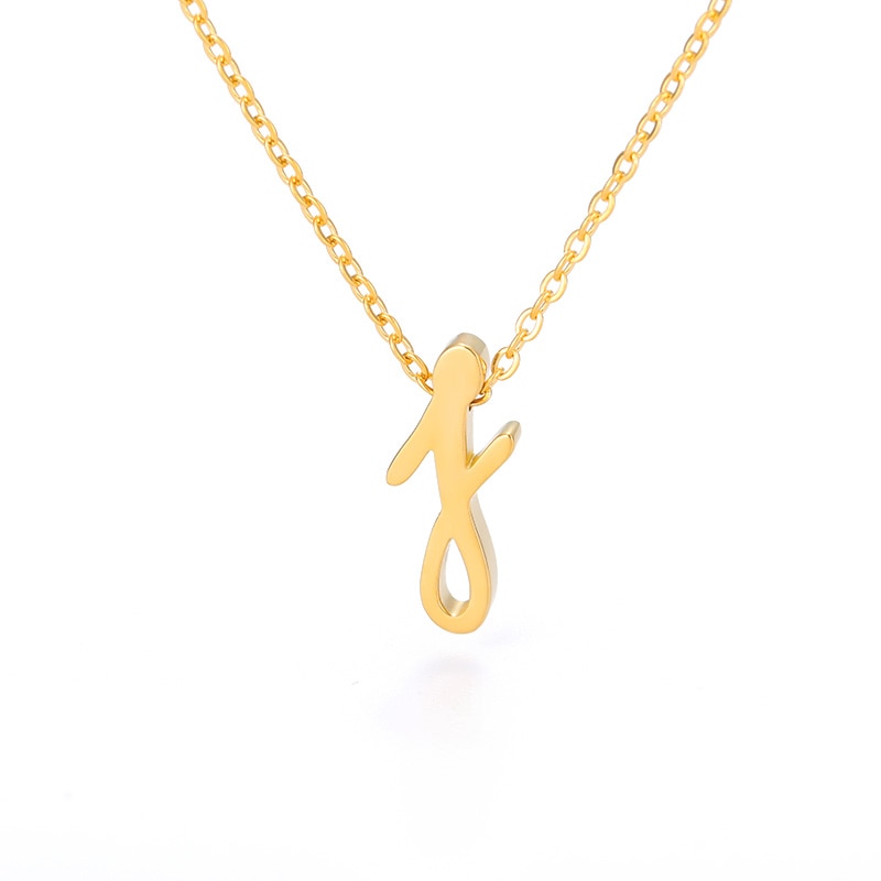 Dainty Lower Case Initial Letter Necklace