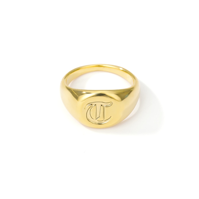 Old English Initial Letter Signet Rings