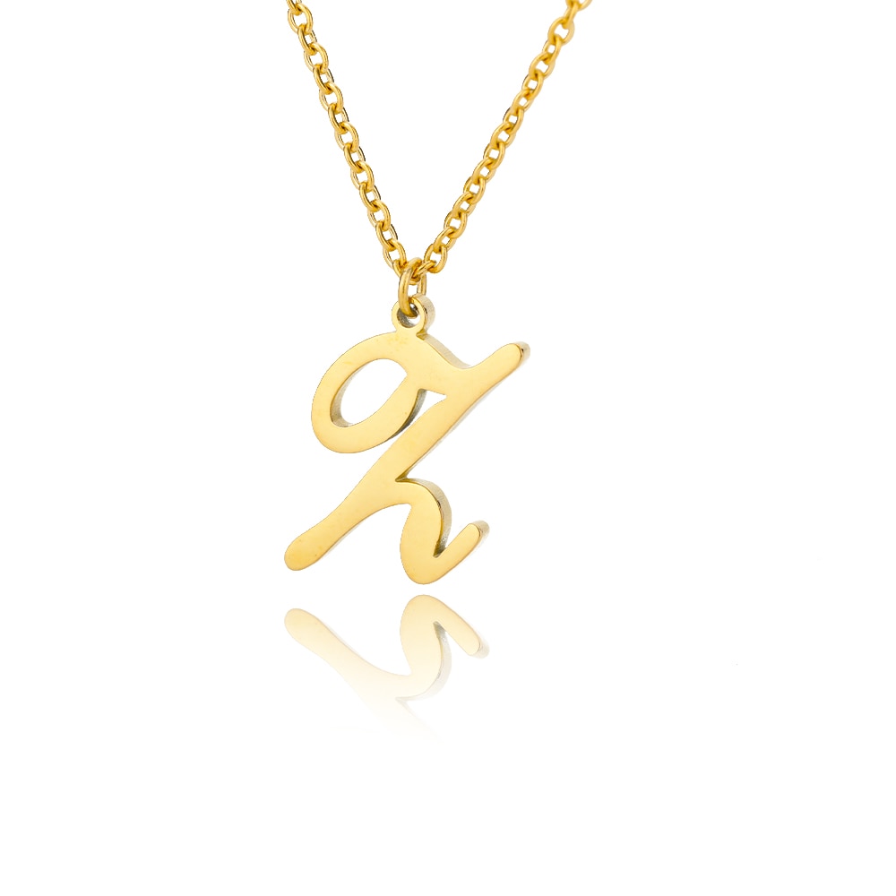 Cursive Initial Letter Necklace