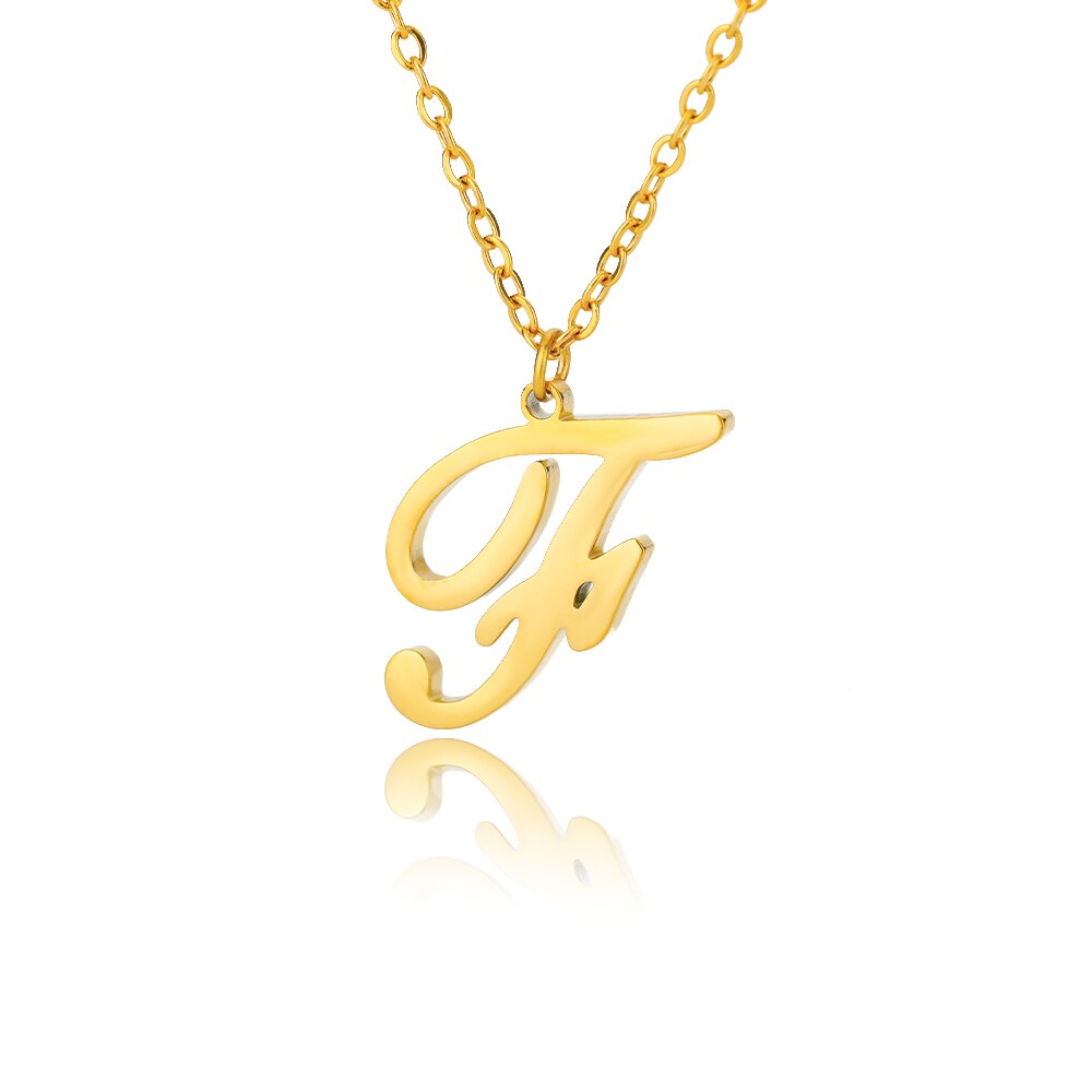 Cursive Initial Letter Necklace