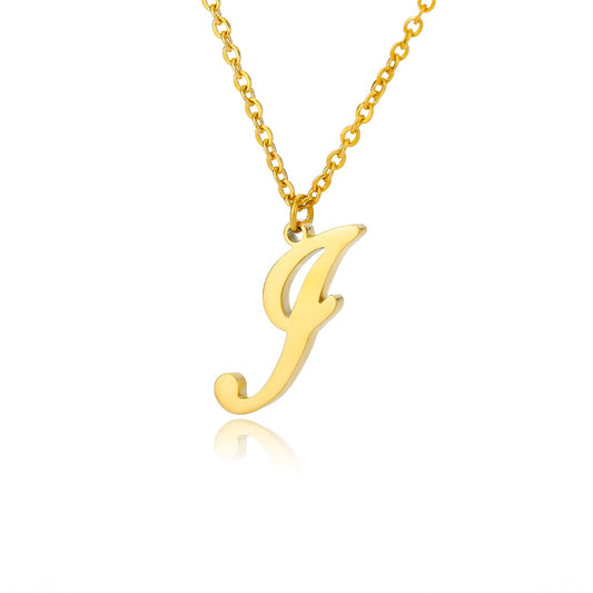 Cursive Initial Letter Necklace