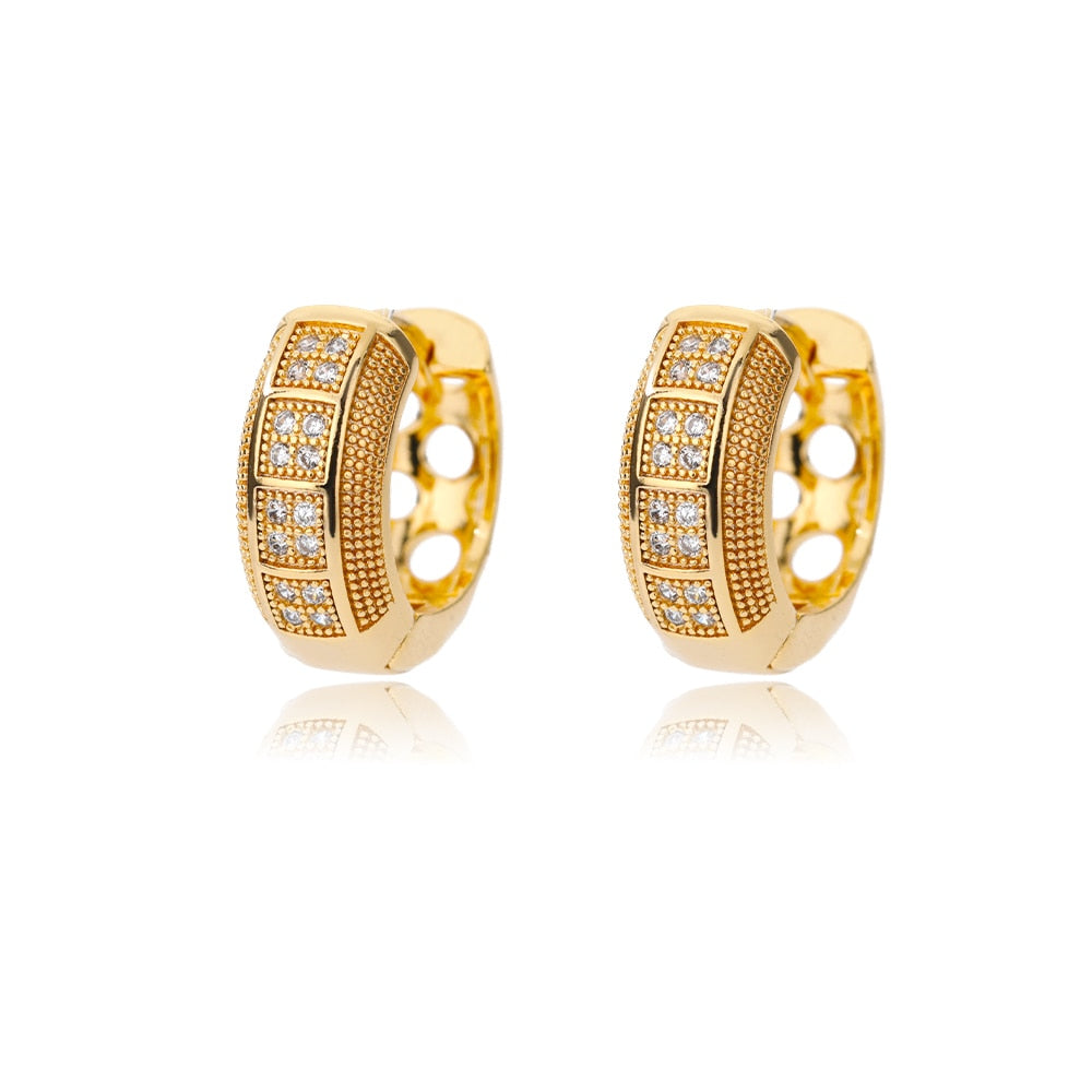 Pavé Huggie Hoop Earrings