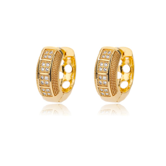 Pavé Huggie Hoop Earrings