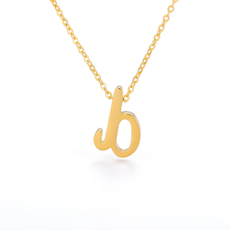 Dainty Lower Case Initial Letter Necklace