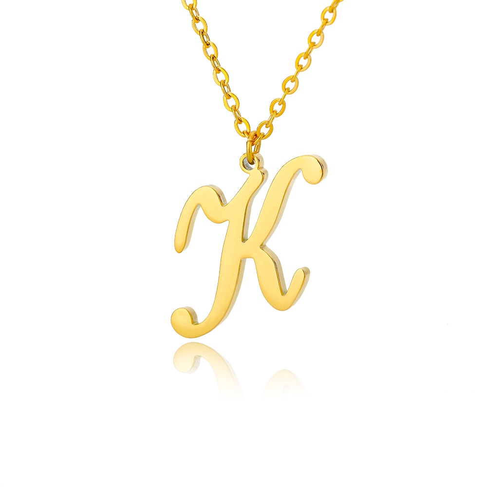 Cursive Initial Letter Necklace