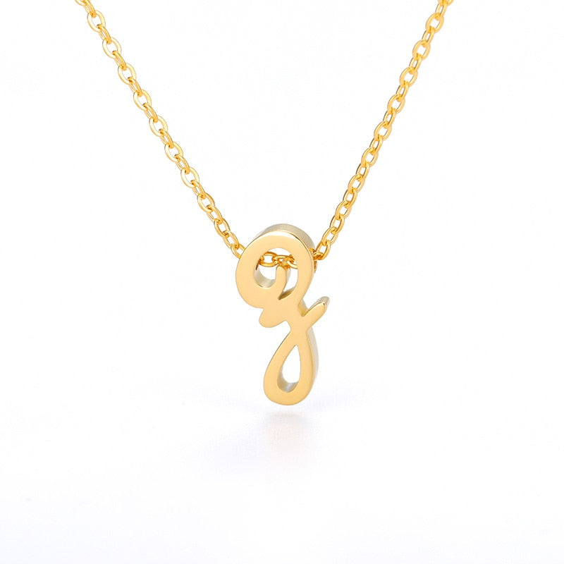 Dainty Lower Case Initial Letter Necklace