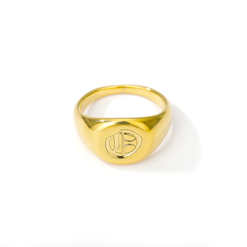 Old English Initial Letter Signet Rings