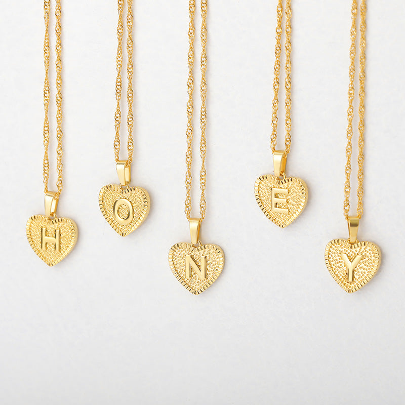 Personalized Sterling Initial Charm Necklace - Love Heart Initials –  JewelStreetStudio