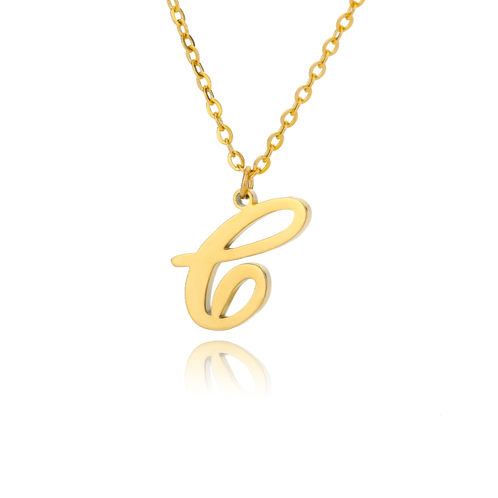 Cursive Initial Letter Necklace