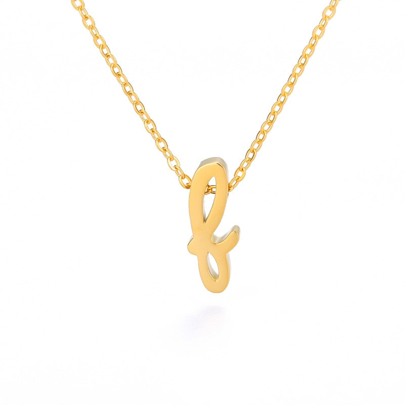 Dainty Lower Case Initial Letter Necklace