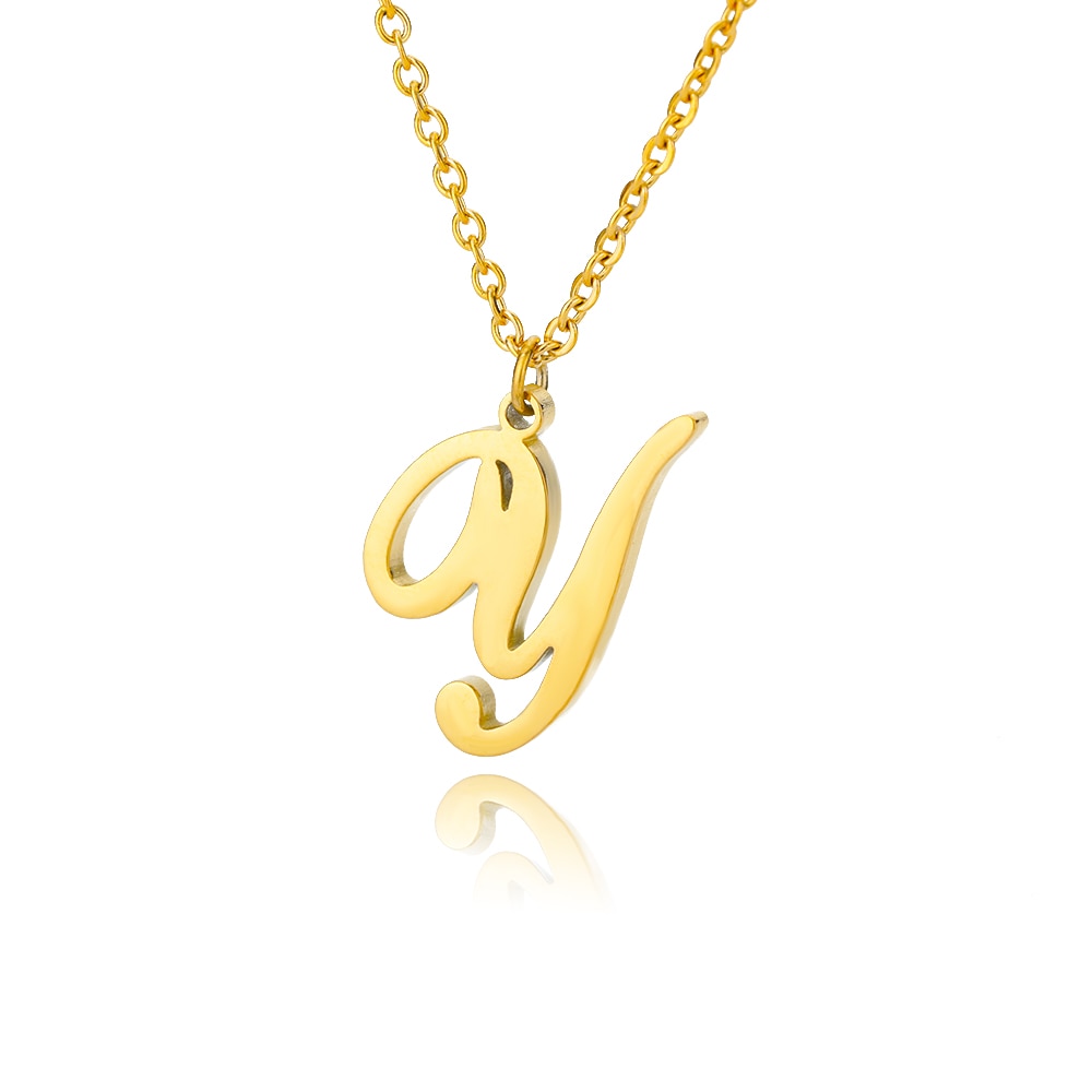 Cursive Initial Letter Necklace