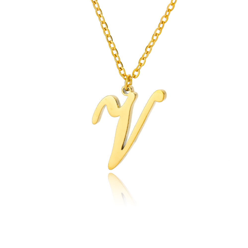 Cursive Initial Letter Necklace