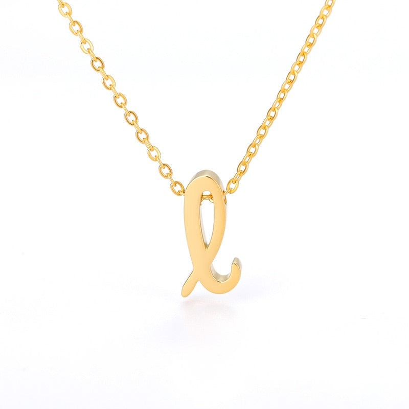 Dainty Lower Case Initial Letter Necklace