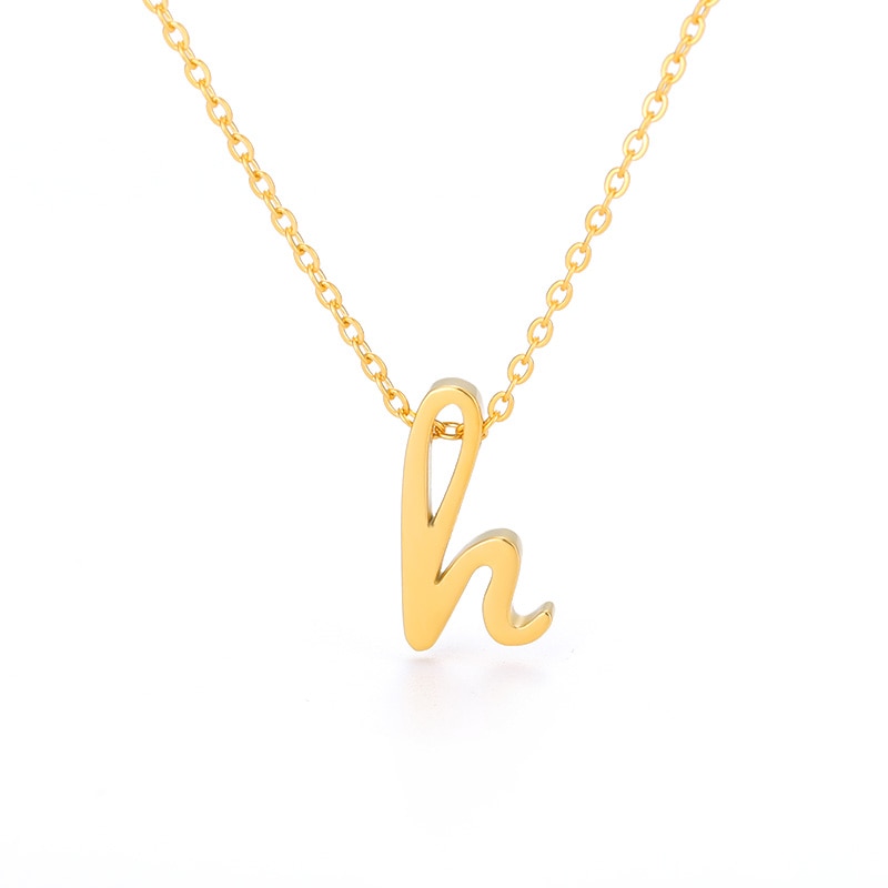 Dainty Lower Case Initial Letter Necklace