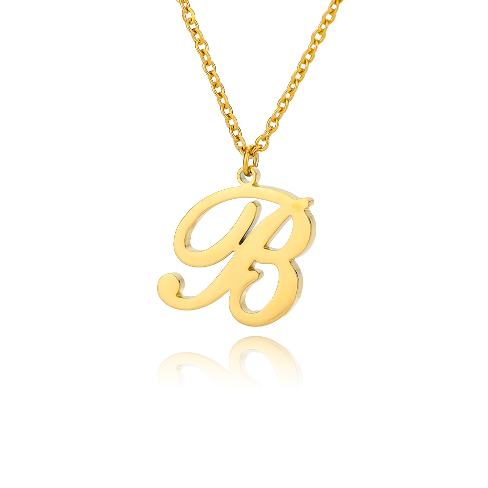 Cursive Initial Letter Necklace