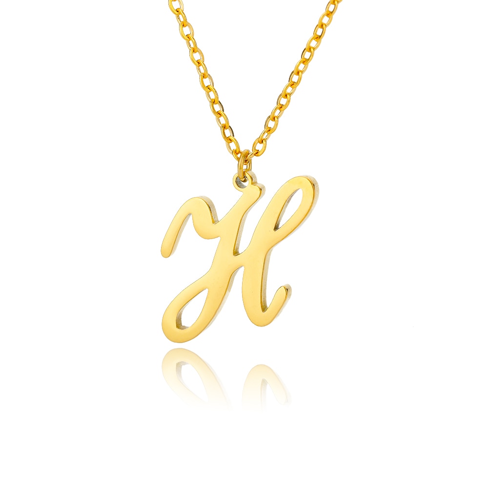 Cursive Initial Letter Necklace