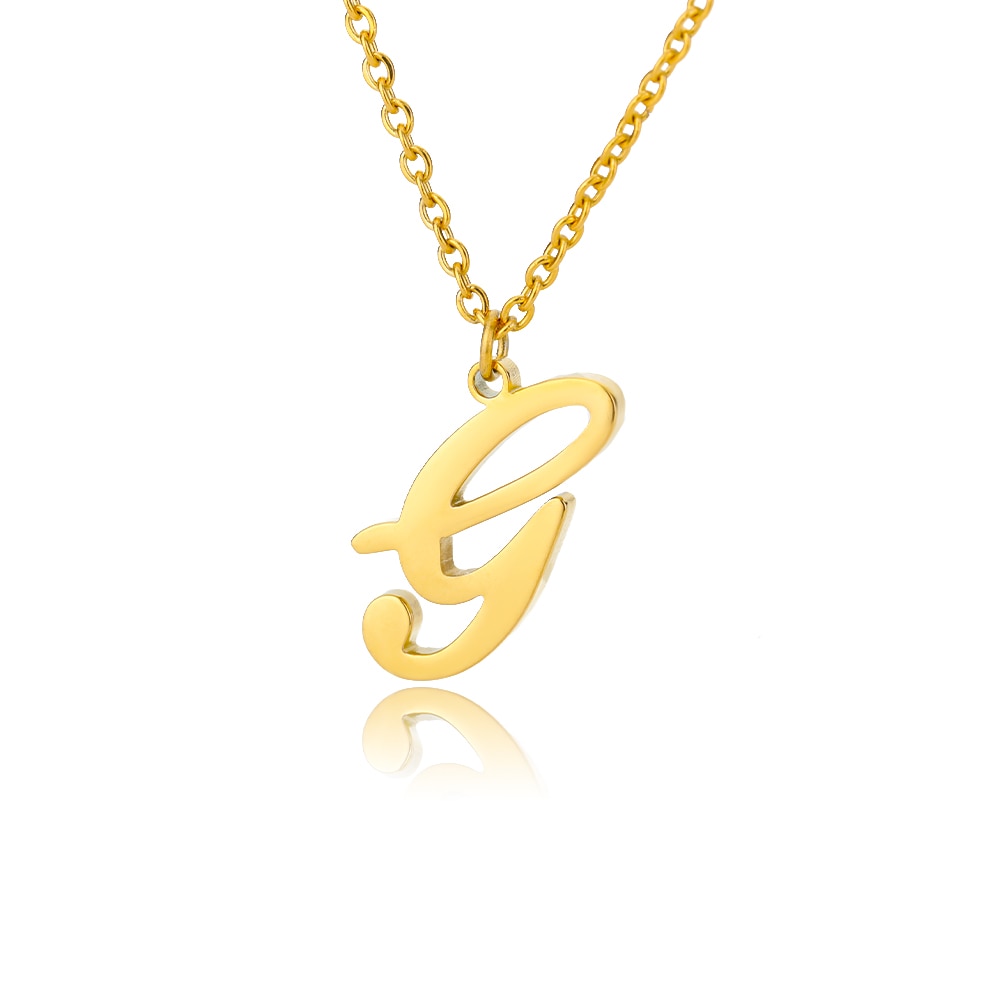 Cursive Initial Letter Necklace