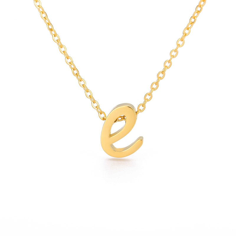 Dainty Lower Case Initial Letter Necklace