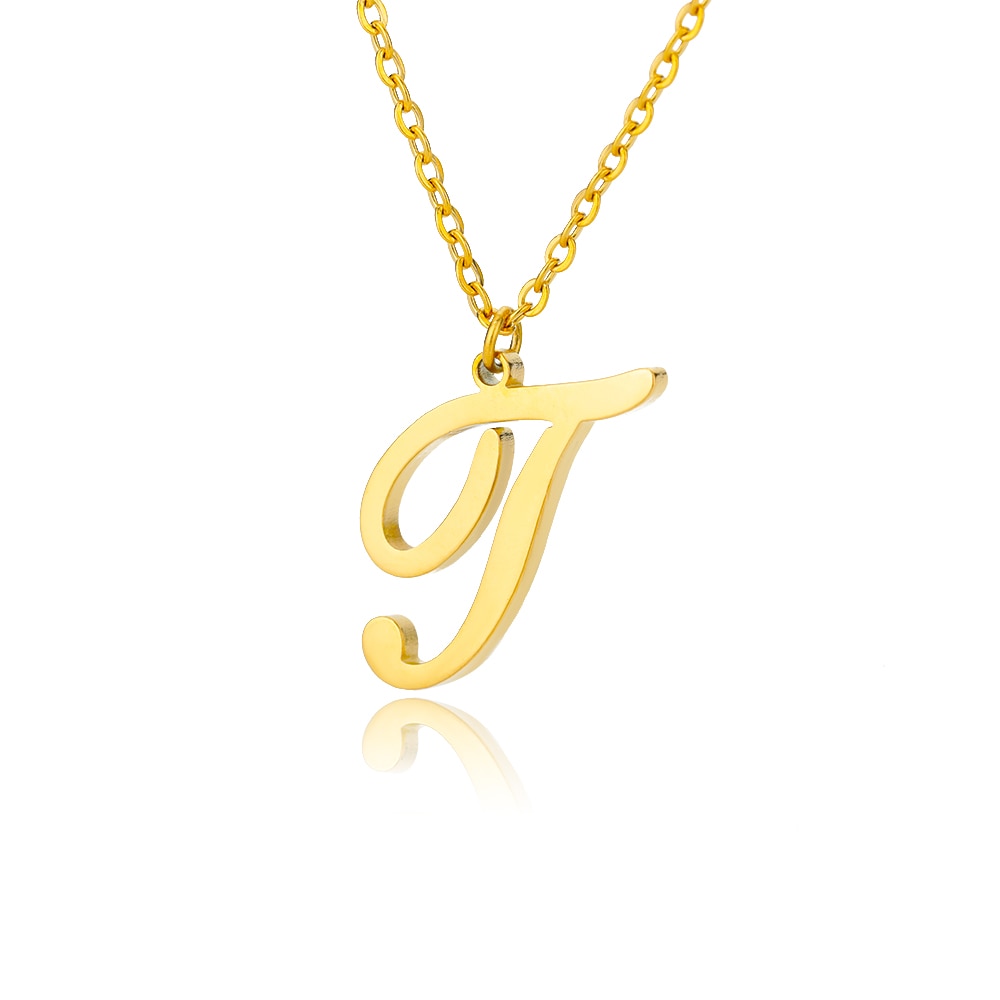 Cursive Initial Letter Necklace