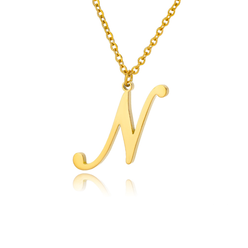 Cursive Initial Letter Necklace