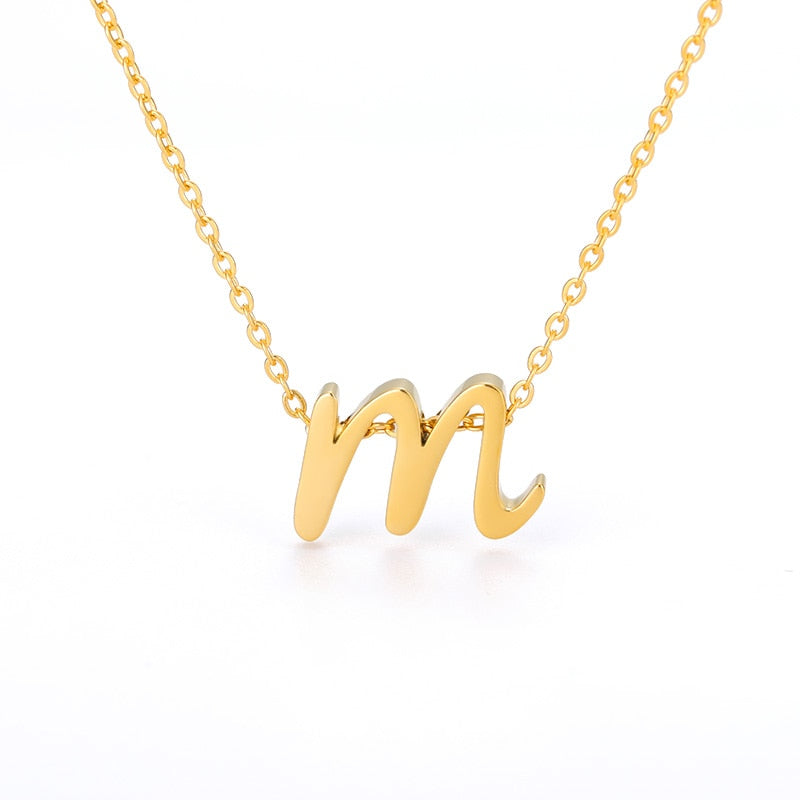 Dainty Lower Case Initial Letter Necklace