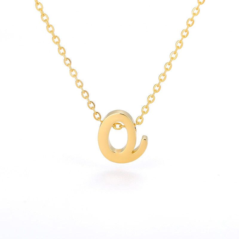 Dainty Lower Case Initial Letter Necklace