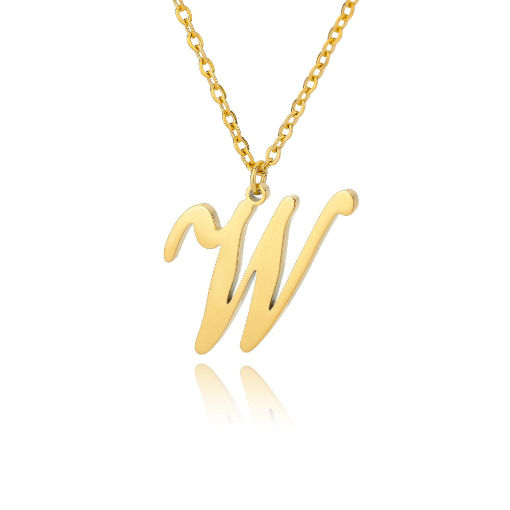 Cursive Initial Letter Necklace