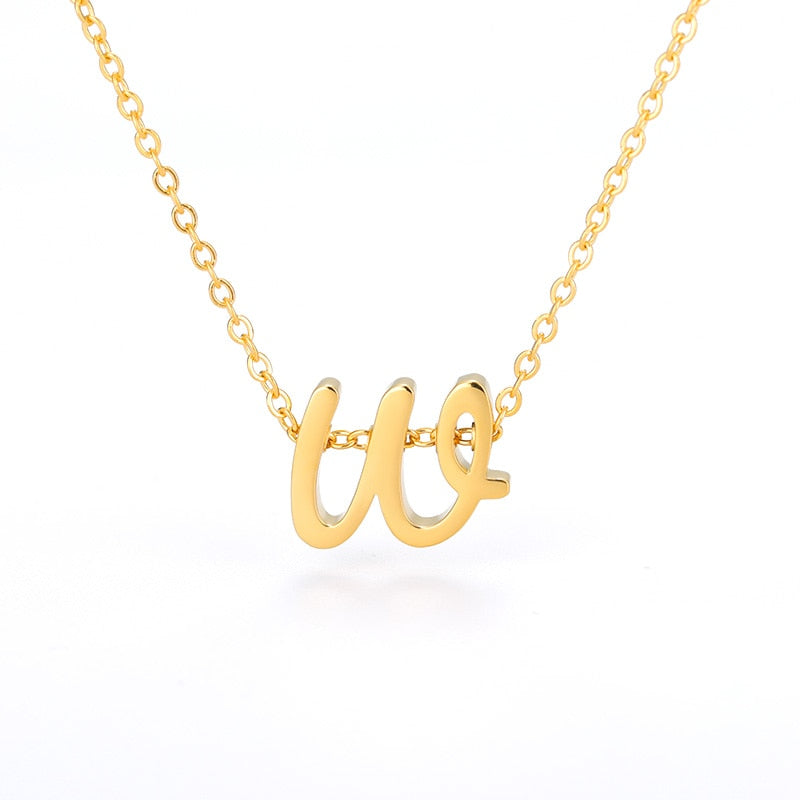 Dainty Lower Case Initial Letter Necklace