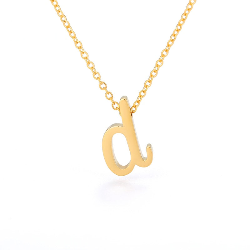 Dainty Lower Case Initial Letter Necklace