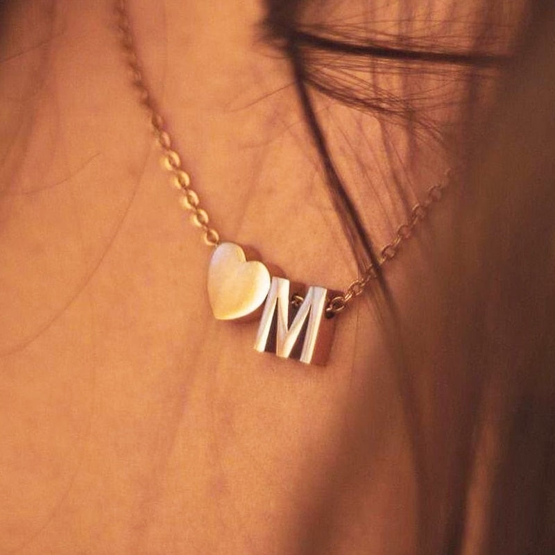 Initial Heart Necklace