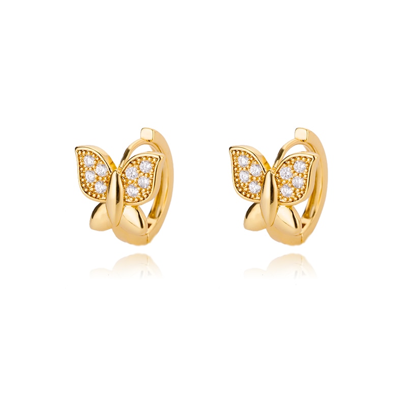 Butterfly Huggie Hoop Earrings